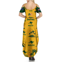 Australia Soccer Summer Maxi Dress Matildas World Cup 2023 Tropical Style - Wonder Print Shop