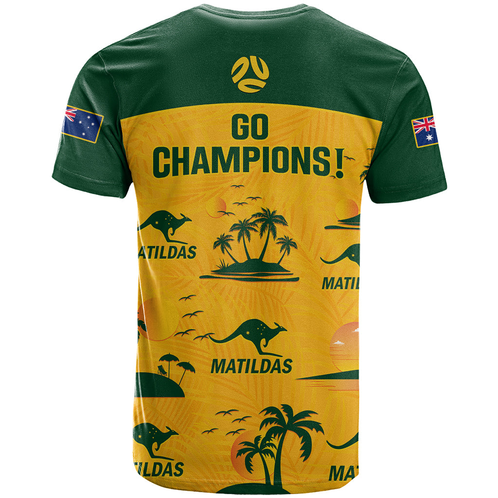 Australia Soccer T Shirt Matildas World Cup 2023 Tropical Style - Wonder Print Shop