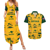 Custom Australia Soccer Couples Matching Summer Maxi Dress and Hawaiian Shirt Matildas World Cup 2023 Tropical Style - Wonder Print Shop