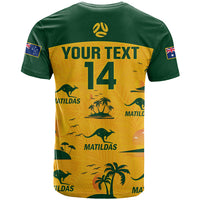 Custom Australia Soccer T Shirt Matildas World Cup 2023 Tropical Style - Wonder Print Shop