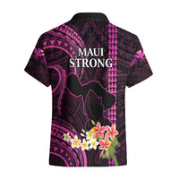 Hawaii Hawaiian Shirt Pray For Maui Hawaiian Plumeria Be Strong Pink Verison - Wonder Print Shop