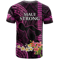 Hawaii T Shirt Pray For Maui Hawaiian Plumeria Be Strong Pink Verison - Wonder Print Shop
