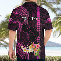 Personalised Hawaii Hawaiian Shirt Pray For Maui Hawaiian Plumeria Be Strong Pink Verison - Wonder Print Shop