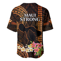 Hawaii Baseball Jersey Pray For Maui Hawaiian Plumeria Be Strong Gold Verison - Wonder Print Shop