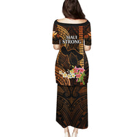 Hawaii Puletasi Pray For Maui Hawaiian Plumeria Be Strong Gold Verison - Wonder Print Shop