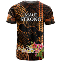 Hawaii T Shirt Pray For Maui Hawaiian Plumeria Be Strong Gold Verison - Wonder Print Shop