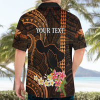 Personalised Hawaii Hawaiian Shirt Pray For Maui Hawaiian Plumeria Be Strong Gold Verison - Wonder Print Shop