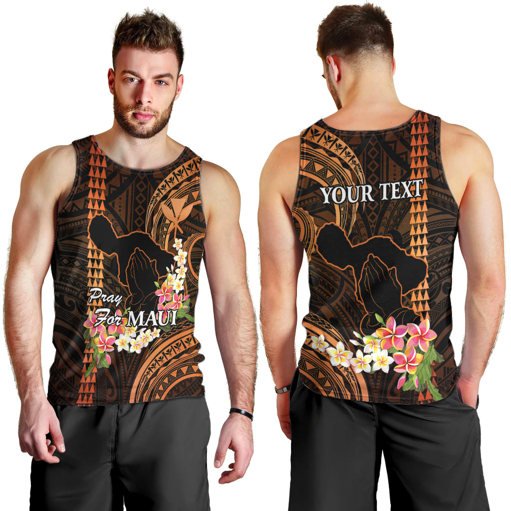personalised-hawaii-men-tank-top-pray-for-maui-hawaiian-plumeria-be-strong-gold-verison