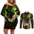 Hawaii Couples Matching Off Shoulder Short Dress and Long Sleeve Button Shirts Pray For Maui Hawaiian Plumeria Be Strong Reggae Verison - Wonder Print Shop