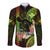 Hawaii Long Sleeve Button Shirt Pray For Maui Hawaiian Plumeria Be Strong Reggae Verison - Wonder Print Shop