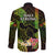 Hawaii Long Sleeve Button Shirt Pray For Maui Hawaiian Plumeria Be Strong Reggae Verison - Wonder Print Shop