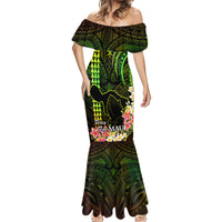 Hawaii Mermaid Dress Pray For Maui Hawaiian Plumeria Be Strong Reggae Verison - Wonder Print Shop