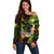 Hawaii Off Shoulder Sweater Pray For Maui Hawaiian Plumeria Be Strong Reggae Verison - Wonder Print Shop