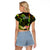 Hawaii Raglan Cropped T Shirt Pray For Maui Hawaiian Plumeria Be Strong Reggae Verison - Wonder Print Shop