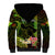 Hawaii Sherpa Hoodie Pray For Maui Hawaiian Plumeria Be Strong Reggae Verison - Wonder Print Shop