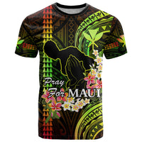 Hawaii T Shirt Pray For Maui Hawaiian Plumeria Be Strong Reggae Verison - Wonder Print Shop