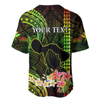 Personalised Hawaii Baseball Jersey Pray For Maui Hawaiian Plumeria Be Strong Reggae Verison - Wonder Print Shop