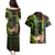 Personalised Hawaii Couples Matching Puletasi Dress and Hawaiian Shirt Pray For Maui Hawaiian Plumeria Be Strong Reggae Verison - Wonder Print Shop
