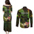 Personalised Hawaii Couples Matching Puletasi Dress and Long Sleeve Button Shirts Pray For Maui Hawaiian Plumeria Be Strong Reggae Verison - Wonder Print Shop