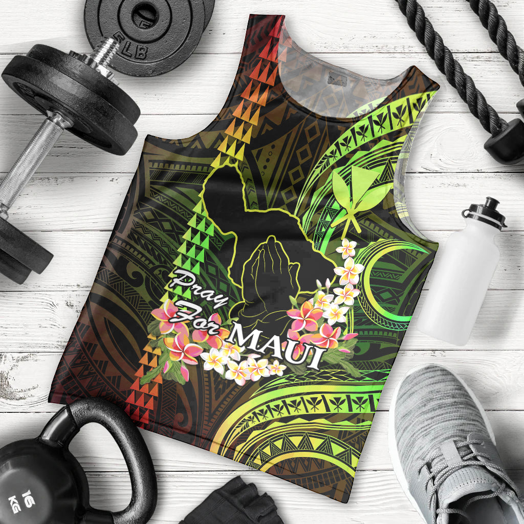 personalised-hawaii-men-tank-top-pray-for-maui-hawaiian-plumeria-be-strong-reggae-verison