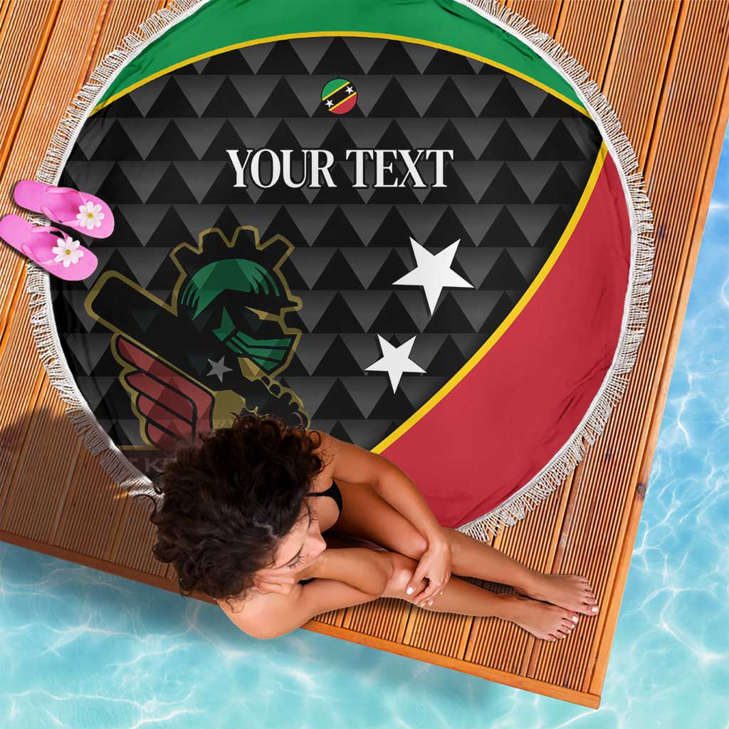 St Kitts and Nevis Cricket Custom Beach Blanket 10th Anniversary Go Champions Patriots - Wonder Print Shop