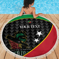 St Kitts and Nevis Cricket Custom Beach Blanket 10th Anniversary Go Champions Patriots - Wonder Print Shop