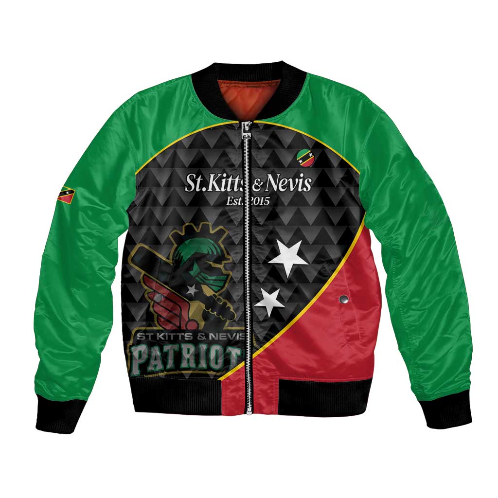 St Kitts and Nevis Cricket Custom Bomber Jacket 10th Anniversary Go Champions Patriots - Wonder Print Shop
