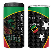 St Kitts and Nevis Cricket Custom 4 in 1 Can Cooler Tumbler 10th Anniversary Go Champions Patriots - Wonder Print Shop