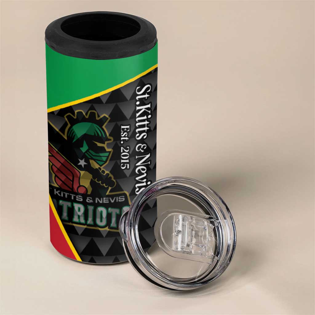 St Kitts and Nevis Cricket Custom 4 in 1 Can Cooler Tumbler 10th Anniversary Go Champions Patriots - Wonder Print Shop