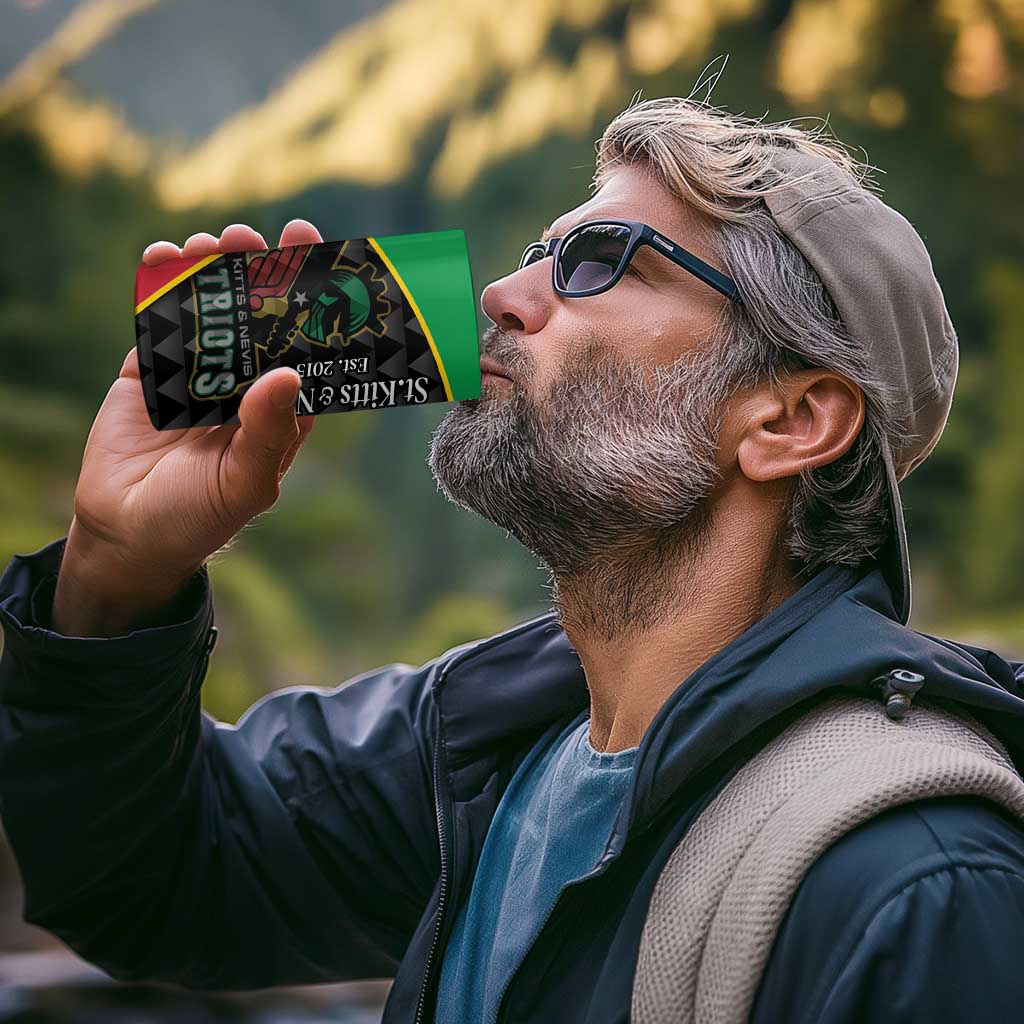 St Kitts and Nevis Cricket Custom 4 in 1 Can Cooler Tumbler 10th Anniversary Go Champions Patriots - Wonder Print Shop