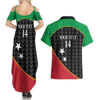 St Kitts and Nevis Cricket Custom Couples Matching Summer Maxi Dress and Hawaiian Shirt 10th Anniversary Go Champions Patriots - Wonder Print Shop