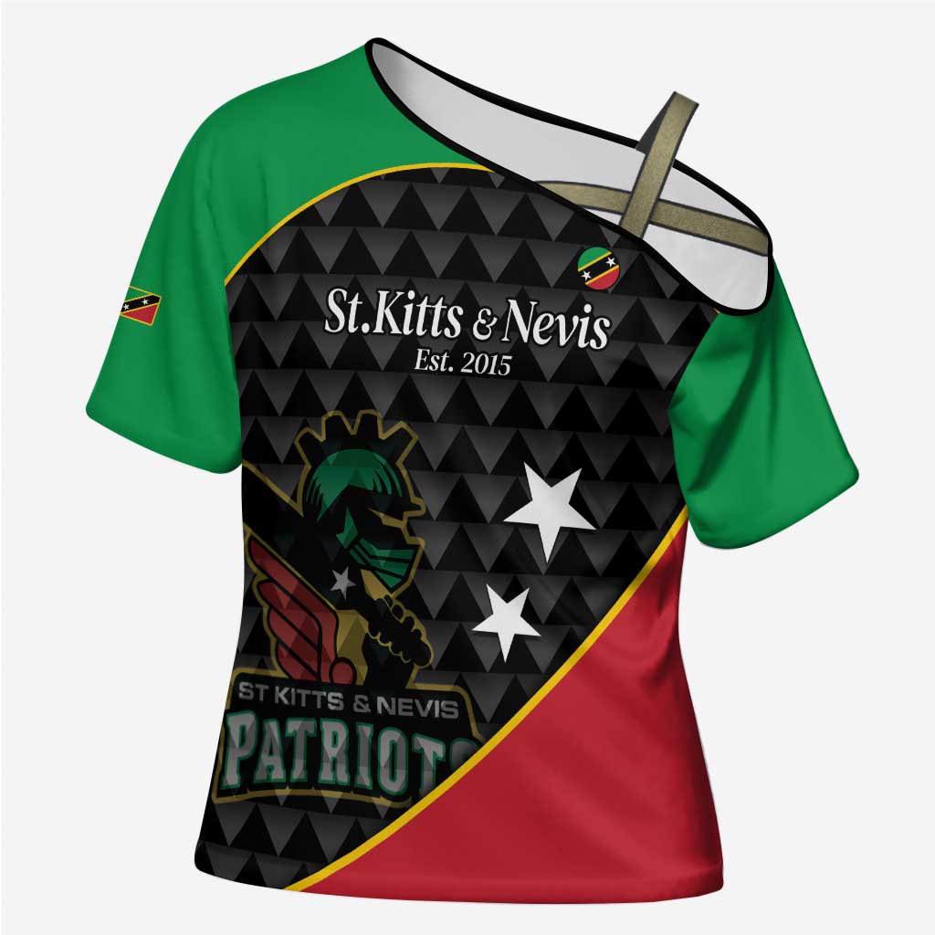 St Kitts and Nevis Cricket Custom Cross Shoulder Shirt 10th Anniversary Go Champions Patriots - Wonder Print Shop