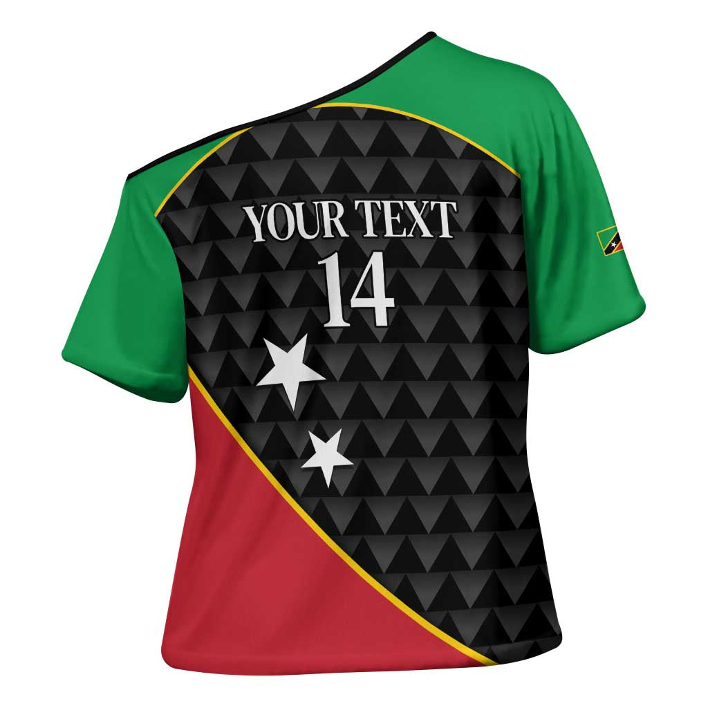 St Kitts and Nevis Cricket Custom Cross Shoulder Shirt 10th Anniversary Go Champions Patriots - Wonder Print Shop