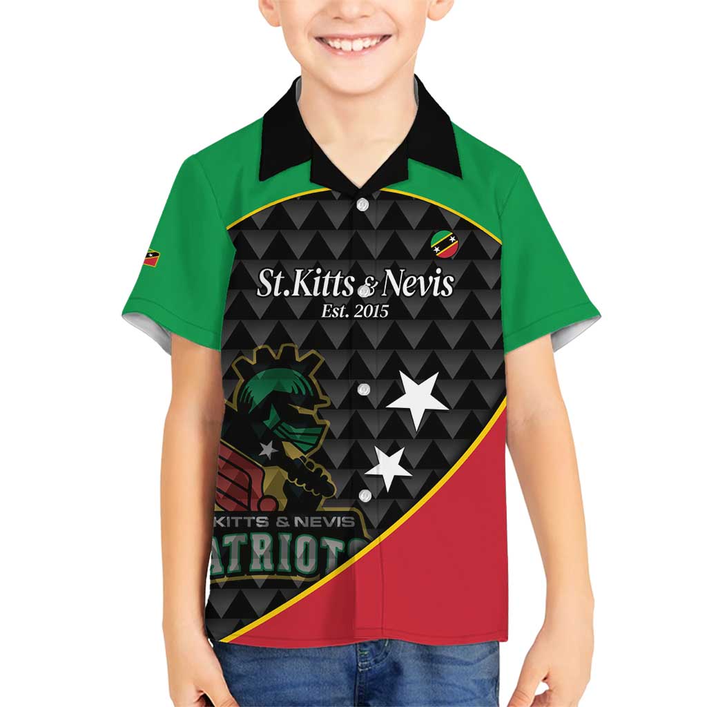 St Kitts and Nevis Cricket Custom Family Matching Long Sleeve Bodycon Dress and Hawaiian Shirt 10th Anniversary Go Champions Patriots - Wonder Print Shop