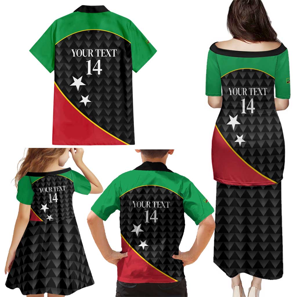 St Kitts and Nevis Cricket Custom Family Matching Puletasi and Hawaiian Shirt 10th Anniversary Go Champions Patriots - Wonder Print Shop