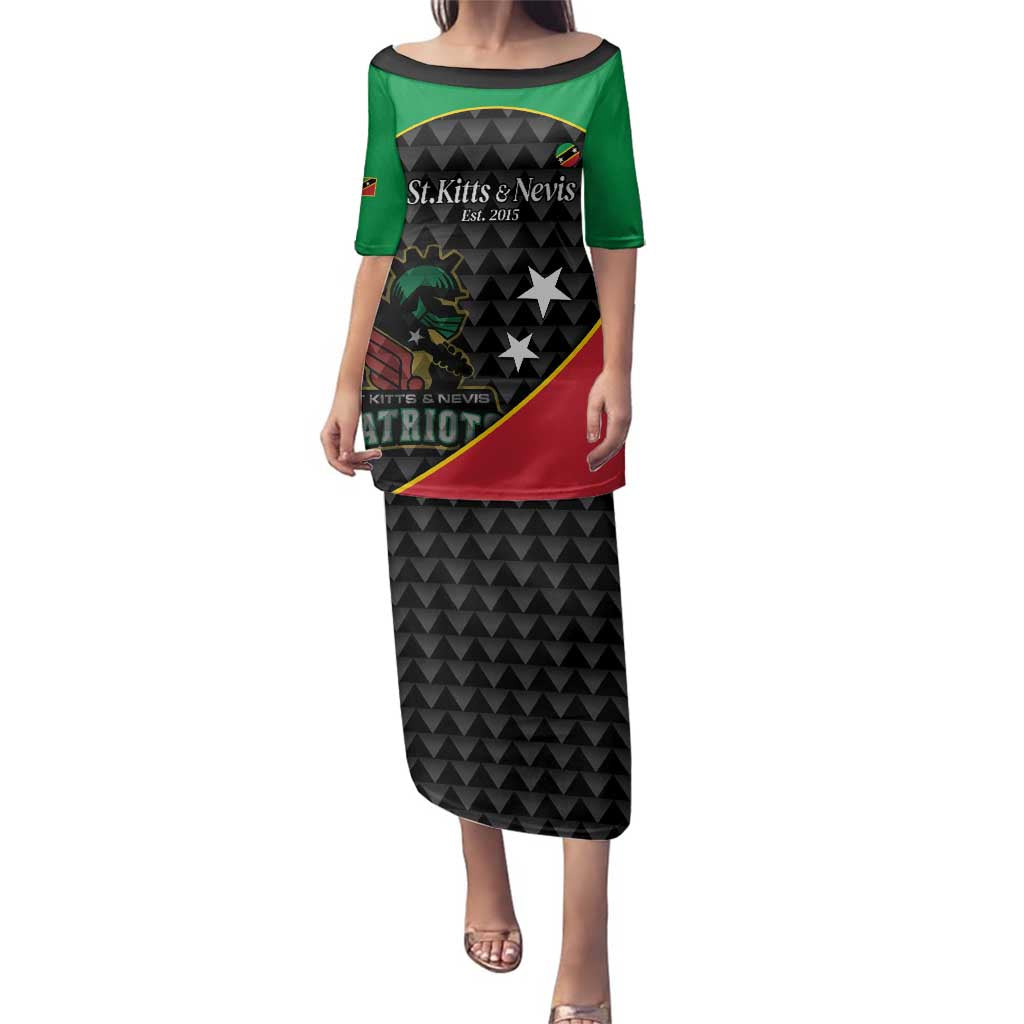 St Kitts and Nevis Cricket Custom Family Matching Puletasi and Hawaiian Shirt 10th Anniversary Go Champions Patriots - Wonder Print Shop