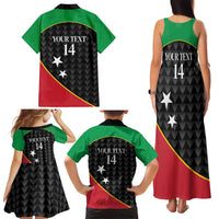 St Kitts and Nevis Cricket Custom Family Matching Tank Maxi Dress and Hawaiian Shirt 10th Anniversary Go Champions Patriots - Wonder Print Shop