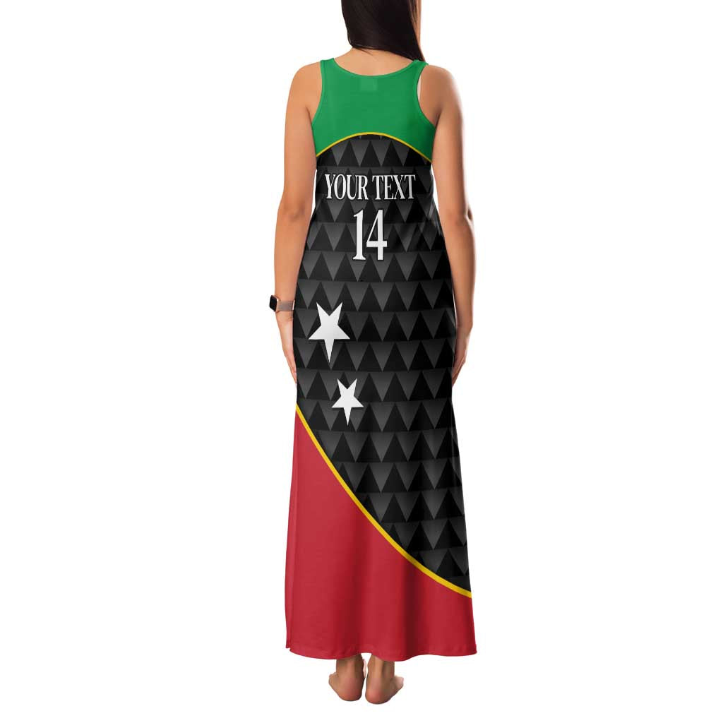 St Kitts and Nevis Cricket Custom Family Matching Tank Maxi Dress and Hawaiian Shirt 10th Anniversary Go Champions Patriots - Wonder Print Shop