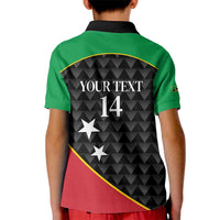 St Kitts and Nevis Cricket Custom Kid Polo Shirt 10th Anniversary Go Champions Patriots - Wonder Print Shop