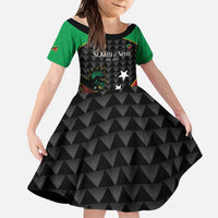 St Kitts and Nevis Cricket Custom Kid Short Sleeve Dress 10th Anniversary Go Champions Patriots - Wonder Print Shop