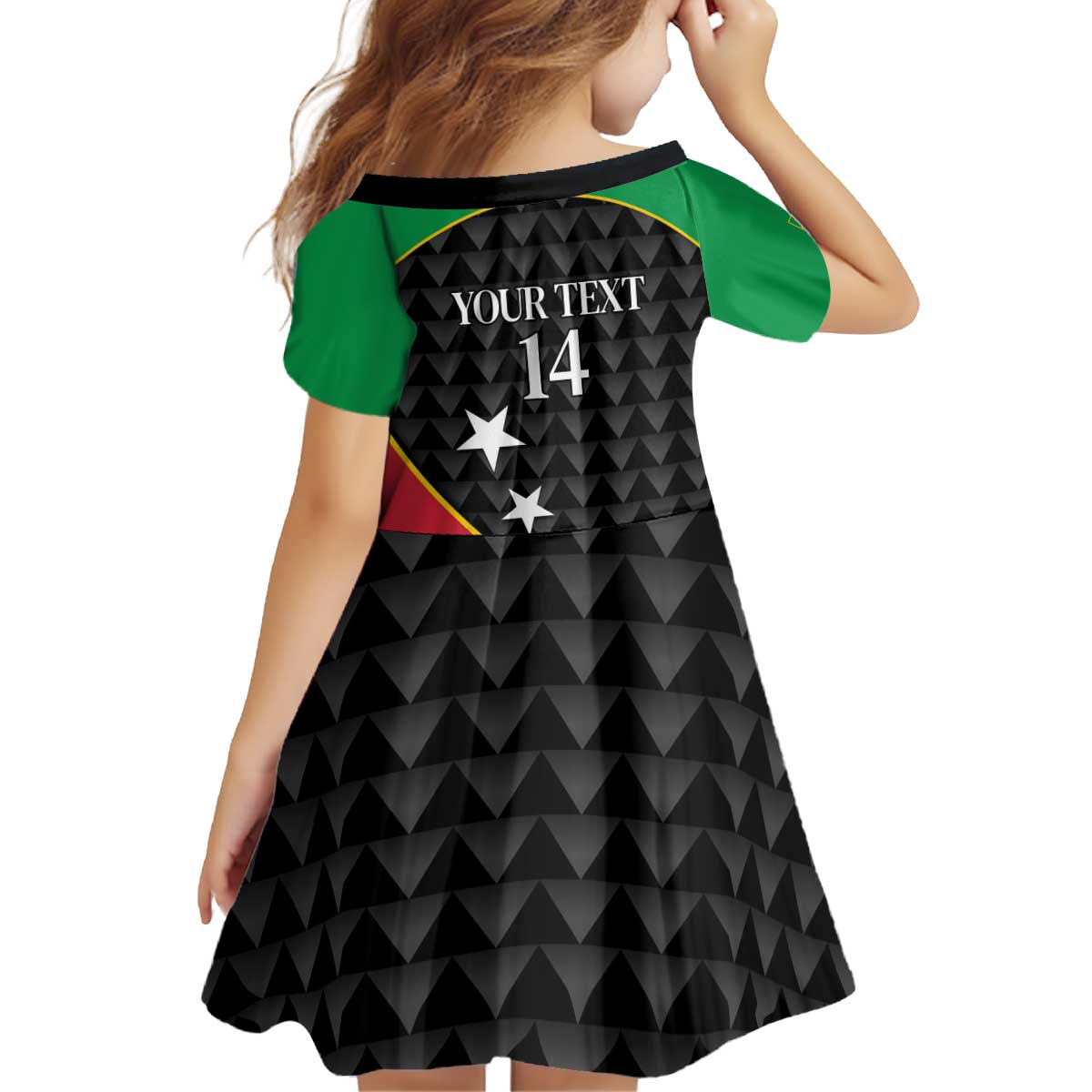 St Kitts and Nevis Cricket Custom Kid Short Sleeve Dress 10th Anniversary Go Champions Patriots - Wonder Print Shop