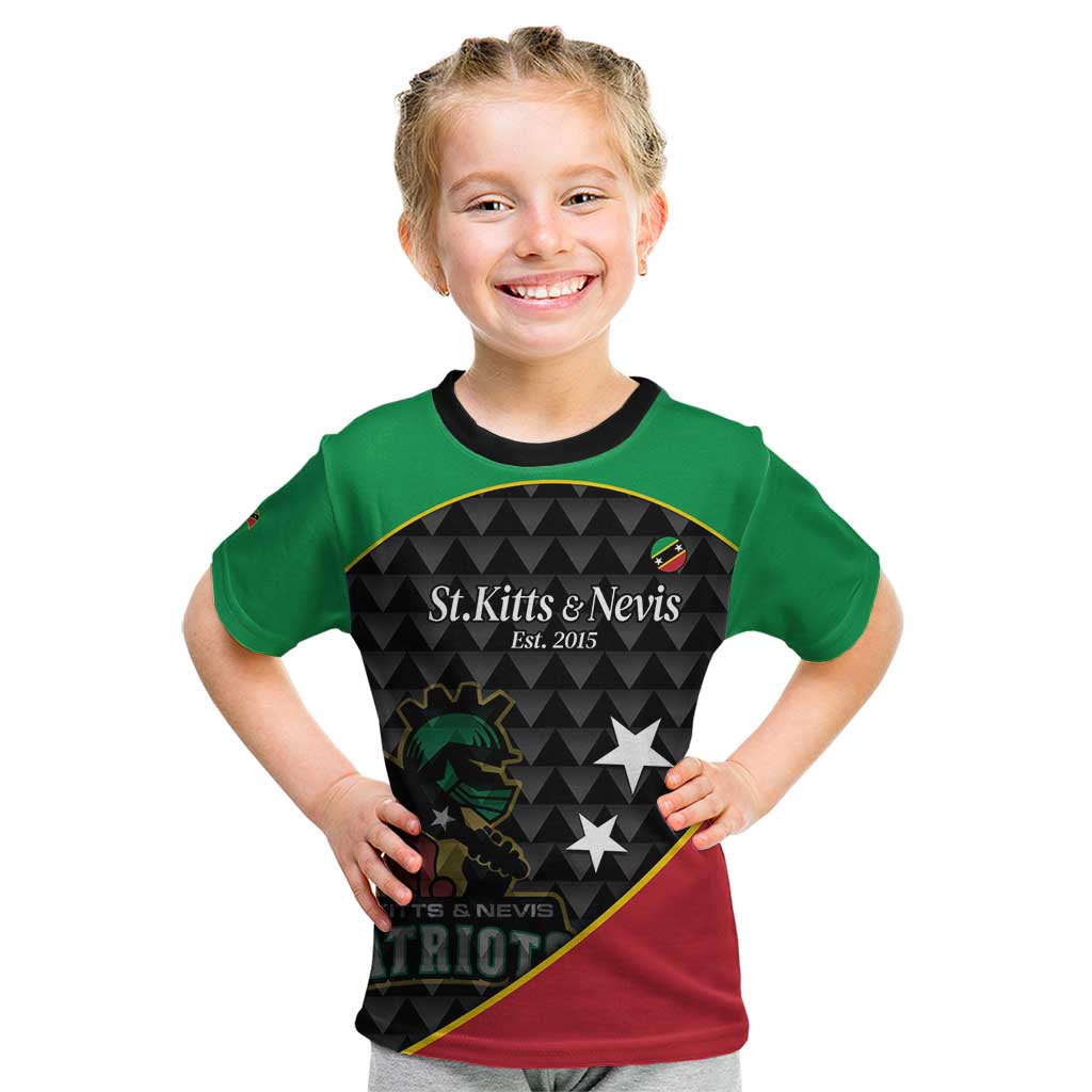 St Kitts and Nevis Cricket Custom Kid T Shirt 10th Anniversary Go Champions Patriots - Wonder Print Shop