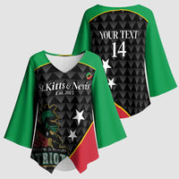 St Kitts and Nevis Cricket Custom Kimono Sleeve Blouse 10th Anniversary Go Champions Patriots - Wonder Print Shop