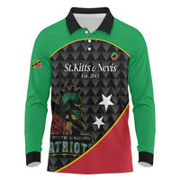 St Kitts and Nevis Cricket Custom Long Sleeve Polo Shirt 10th Anniversary Go Champions Patriots - Wonder Print Shop