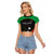 St Kitts and Nevis Cricket Custom Raglan Cropped T Shirt 10th Anniversary Go Champions Patriots - Wonder Print Shop