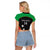 St Kitts and Nevis Cricket Custom Raglan Cropped T Shirt 10th Anniversary Go Champions Patriots - Wonder Print Shop