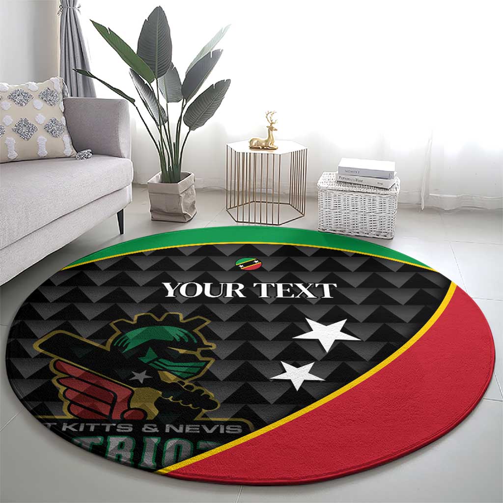 St Kitts and Nevis Cricket Custom Round Carpet 10th Anniversary Go Champions Patriots - Wonder Print Shop