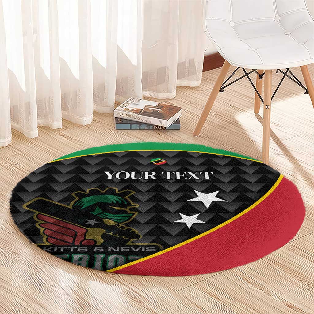 St Kitts and Nevis Cricket Custom Round Carpet 10th Anniversary Go Champions Patriots - Wonder Print Shop