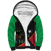 St Kitts and Nevis Cricket Custom Sherpa Hoodie 10th Anniversary Go Champions Patriots - Wonder Print Shop