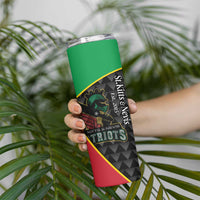 St Kitts and Nevis Cricket Custom Skinny Tumbler 10th Anniversary Go Champions Patriots - Wonder Print Shop